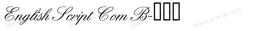 English Script Com B字体转换